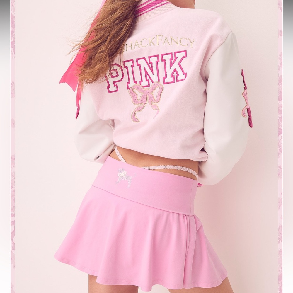 Pink X Loveshackfancy “5 Rules of Pink” T-Shirt & Flirty Skort bundle XS NWT